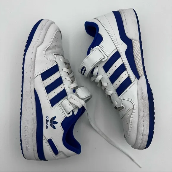 Adidas Forum White and Blue Men's Sneakers 10.5 - Picture 3 of 6